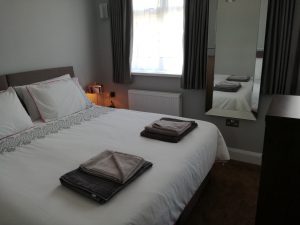 double bed and window