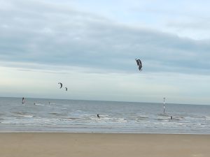 kite surfers at minnis bay